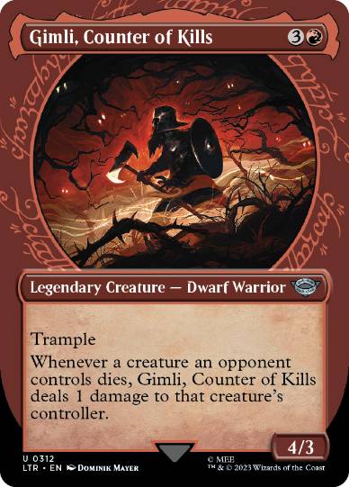 [312]【EN】【FOIL】■ショーケース■打破数を競う者、ギムリ/Gimli, Counter of Kills【LTR】[U][赤]