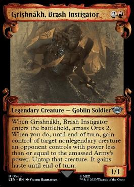 [585]【EN】【銀幕FOIL】■ショーケース■軽率な扇動者、グリシュナーハ/Grishnákh, Brash Instigator【LTR】[U][赤]