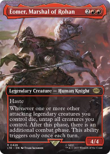 [428]【EN】【FOIL】■ボーダーレス■ローハンの軍団長、エオメル/Éomer, Marshal of Rohan【LTR】[R][赤]