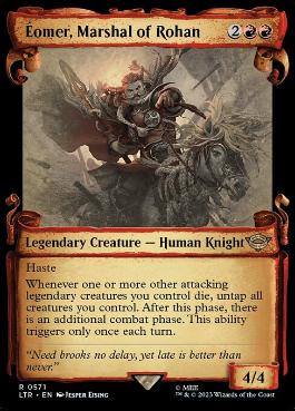 [571]【EN】【銀幕FOIL】■ショーケース■ローハンの軍団長、エオメル/Éomer, Marshal of Rohan【LTR】[R][赤]