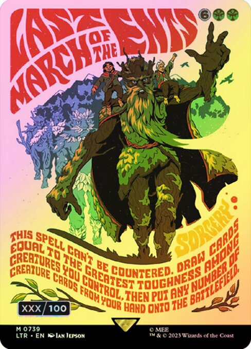 [739]【EN】【ダブルレインボウFOIL】■ボーダーレス■エント最後の進軍/Last March of the Ents【LTR】[M][緑]