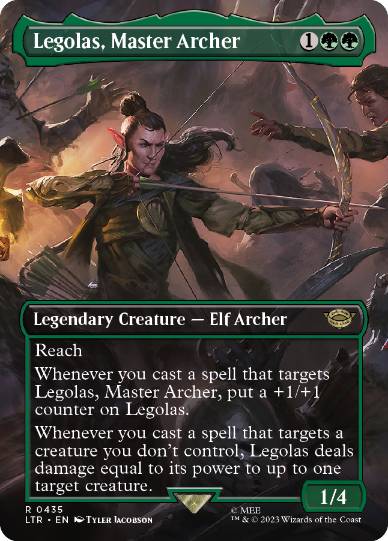 [435]【EN】【FOIL】■ボーダーレス■弓の名人、レゴラス/Legolas, Master Archer【LTR】[R][緑]