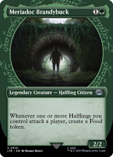 [314]【EN】【FOIL】■ショーケース■メリアドク・ブランディバック/Meriadoc Brandybuck【LTR】[U][緑]