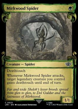 [629]【EN】【銀幕FOIL】■ショーケース■闇の森の蜘蛛/Mirkwood Spider【LTR】[C][緑]