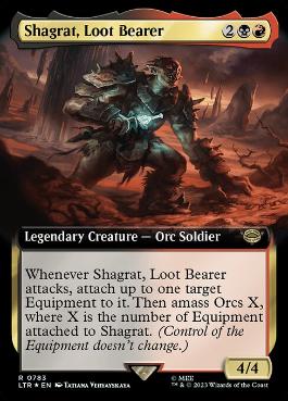 [783]【EN】【サージFOIL】■拡張アート■戦利品運び、シャグラト/Shagrat, Loot Bearer【LTR】[R][多色]