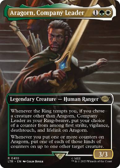 [410]【EN】【FOIL】■ボーダーレス■一行のリーダー、アラゴルン/Aragorn, Company Leader【LTR】[R][多色]