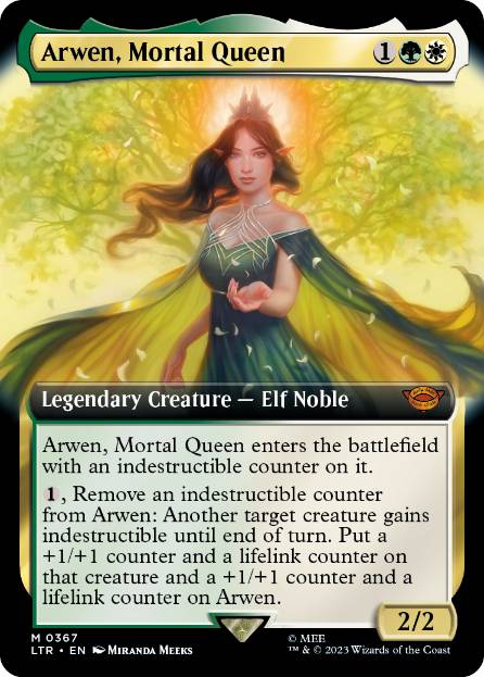 [367]【EN】【FOIL】■拡張アート■人の子の女王、アルウェン/Arwen, Mortal Queen【LTR】[M][多色]