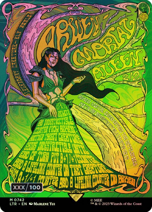 [742]【EN】【ダブルレインボウFOIL】■ボーダーレス■人の子の女王、アルウェン/Arwen, Mortal Queen【LTR】[M][多色]