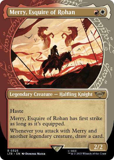 [325]【EN】【FOIL】■ショーケース■ローハン王家の小姓、メリー/Merry, Esquire of Rohan【LTR】[R][多色]