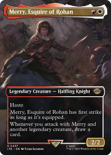 [437]【EN】【FOIL】■ボーダーレス■ローハン王家の小姓、メリー/Merry, Esquire of Rohan【LTR】[R][多色]