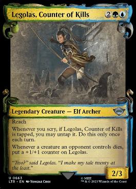 [663]【EN】【銀幕FOIL】■ショーケース■打破数を競う者、レゴラス/Legolas, Counter of Kills【LTR】[U][多色]