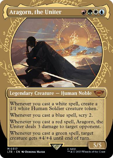 [317]【EN】【FOIL】■ショーケース■統一王、アラゴルン/Aragorn, the Uniter【LTR】[M][多色]
