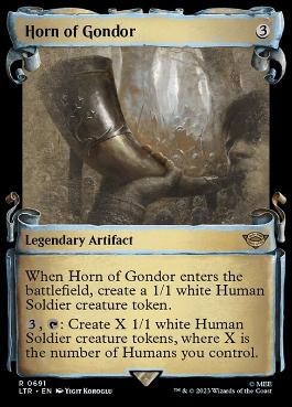 [691]【EN】【銀幕FOIL】■ショーケース■ゴンドールの角笛/Horn of Gondor【LTR】[R][茶]