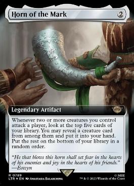 [789]【EN】【サージFOIL】■拡張アート■印の角笛/Horn of the Mark【LTR】[R][茶]