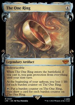 [697]【EN】【銀幕FOIL】■ショーケース■一つの指輪/The One Ring【LTR】[M][茶]