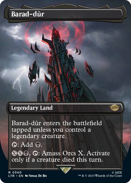 [340]【EN】【FOIL】■ボーダーレス■バラド＝ドゥール/Barad-dûr【LTR】[R][土地]