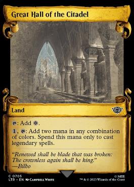 [705]【EN】【銀幕FOIL】■ショーケース■城塞の大広間/Great Hall of the Citadel【LTR】[C][土地]