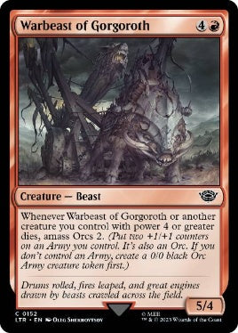 [152]【EN】ゴルゴロスの戦獣/Warbeast of Gorgoroth【LTR】[C][赤]