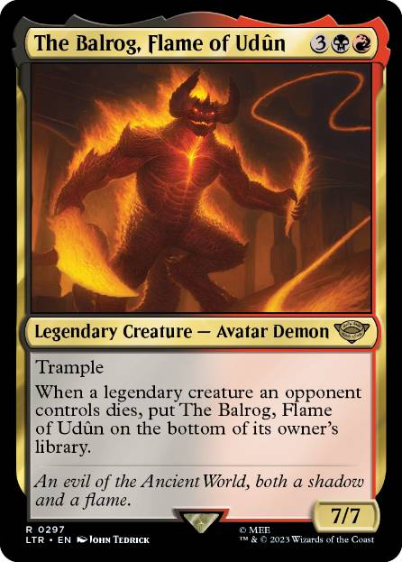 [297]【EN】ウドゥーンの焰、バルログ/The Balrog, Flame of Udûn【LTR】[R][多色]