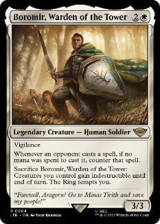 [004]【EN】【FOIL】塔の長官、ボロミア/Boromir, Warden of the Tower【LTR】[R][白]