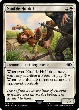 [023]【EN】【FOIL】すばしこいホビット/Nimble Hobbit【LTR】[C][白]