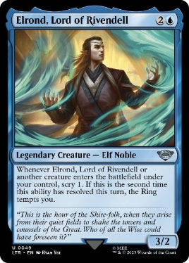 [049]【EN】【FOIL】裂け谷の王、エルロンド/Elrond, Lord of Rivendell【LTR】[U][青]