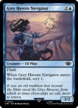 [053]【EN】【FOIL】灰色港の航海士/Grey Havens Navigator【LTR】[C][青]