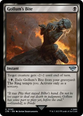 [085]【EN】【FOIL】ゴラムの噛みつき/Gollum's Bite【LTR】[U][黒]