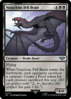 [113]【EN】【FOIL】貪欲なる忌まわしき獣/Voracious Fell Beast【LTR】[U][黒]