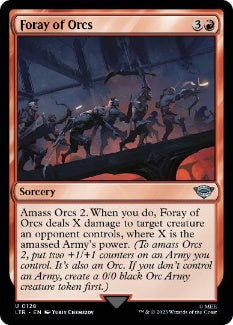 [128]【EN】【FOIL】オークの急襲/Foray of Orcs【LTR】[U][赤]