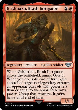 [134]【EN】【FOIL】軽率な扇動者、グリシュナーハ/Grishnákh, Brash Instigator【LTR】[U][赤]