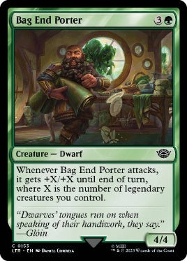 [153]【EN】【FOIL】袋小路屋敷の荷運び人/Bag End Porter【LTR】[C][緑]