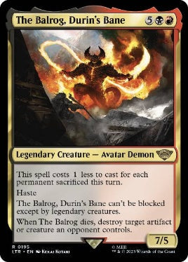 [195]【EN】【FOIL】ドゥリンの禍、バルログ/The Balrog, Durin's Bane【LTR】[R][多色]