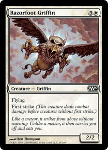 [025]【EN】【FOIL】カミソリ足のグリフィン/Razorfoot Griffin【M10】[C][白]