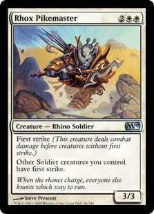 [026]【EN】【FOIL】ロウクスの長槍の達人/Rhox Pikemaster【M10】[U][白]