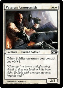 [038]【EN】【FOIL】古参兵の鎧鍛冶/Veteran Armorsmith【M10】[C][白]