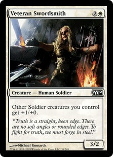 [039]【EN】【FOIL】古参兵の剣鍛冶/Veteran Swordsmith【M10】[C][白]