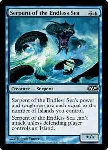 [070]【EN】【FOIL】終わり無き海の海蛇/Serpent of the Endless Sea【M10】[C][青]