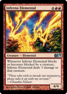 [142]【EN】【FOIL】業火の精霊/Inferno Elemental【M10】[U][赤]