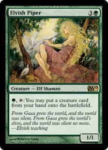 [177]【EN】【FOIL】エルフの笛吹き/Elvish Piper【M10】[R][緑]