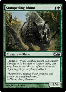 [204]【EN】【FOIL】暴走するサイ/Stampeding Rhino【M10】[C][緑]