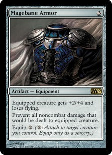 [214]【EN】【FOIL】魔道士封じの鎧/Magebane Armor【M10】[R][茶]