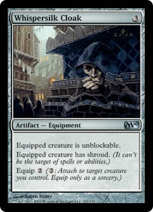 [221]【EN】【FOIL】囁き絹の外套/Whispersilk Cloak【M10】[U][茶]