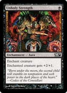 [119]【EN】【FOIL】邪悪なる力/Unholy Strength【M11】[C][黒]