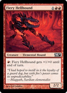 [136]【EN】【FOIL】焦熱のヘルハウンド/Fiery Hellhound【M11】[C][赤]
