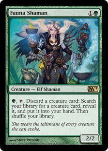 [172]【EN】【FOIL】獣相のシャーマン/Fauna Shaman【M11】[R][緑]