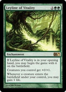 [183]【EN】【FOIL】活力の力線/Leyline of Vitality【M11】[R][緑]