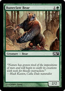 [195]【EN】ルーン爪の熊/Runeclaw Bear【M11】[C][緑]