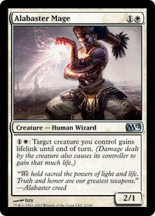 [002]【EN】【FOIL】雪花石の魔道士/Alabaster Mage【M12】[U][白]