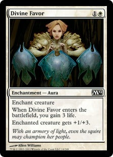 [014]【EN】【FOIL】神聖なる好意/Divine Favor【M12】[C][白]